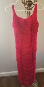 Pink coture ruched dress size 8